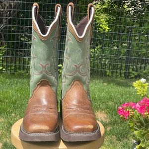 Justin Boots Size 9, Turquoise Cowboy Boot